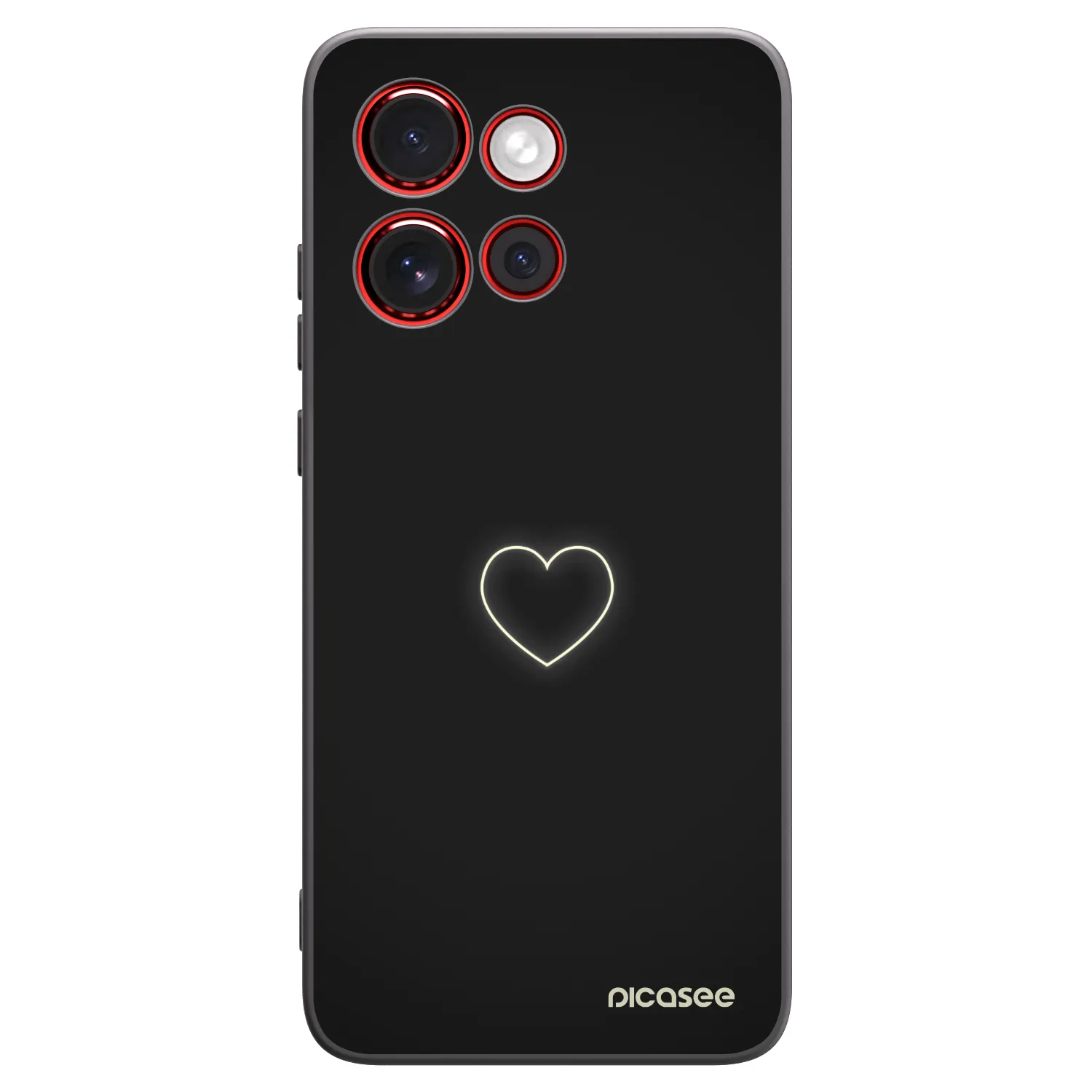 Picasee silikónový čierny obal pre Motorola Edge 60 Neo 5G - Heart