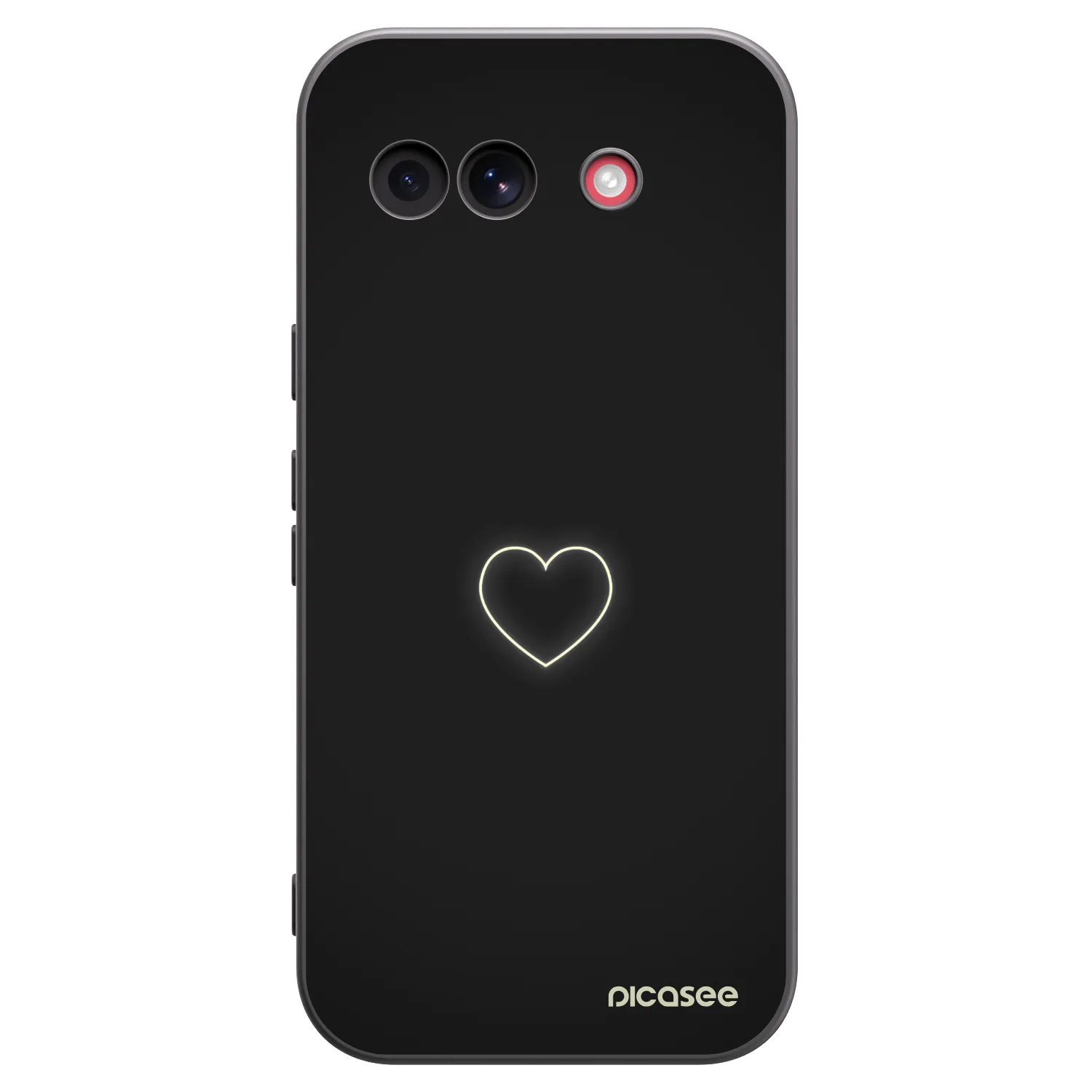 Picasee silikónový čierny obal pre Google Pixel 10a - Heart