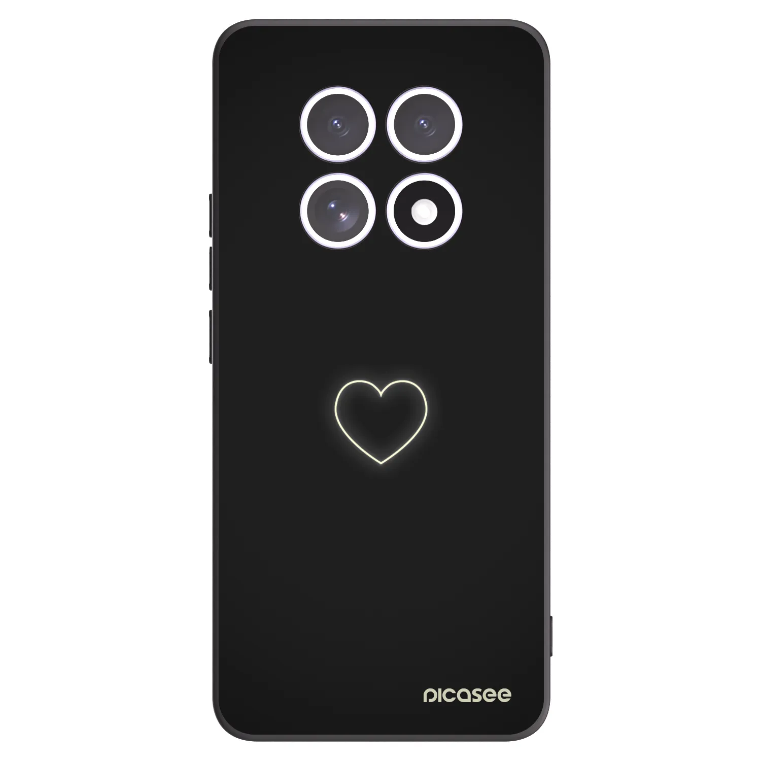 Picasee silikónový čierny obal pre Xiaomi Redmi Note 15 5G - Heart