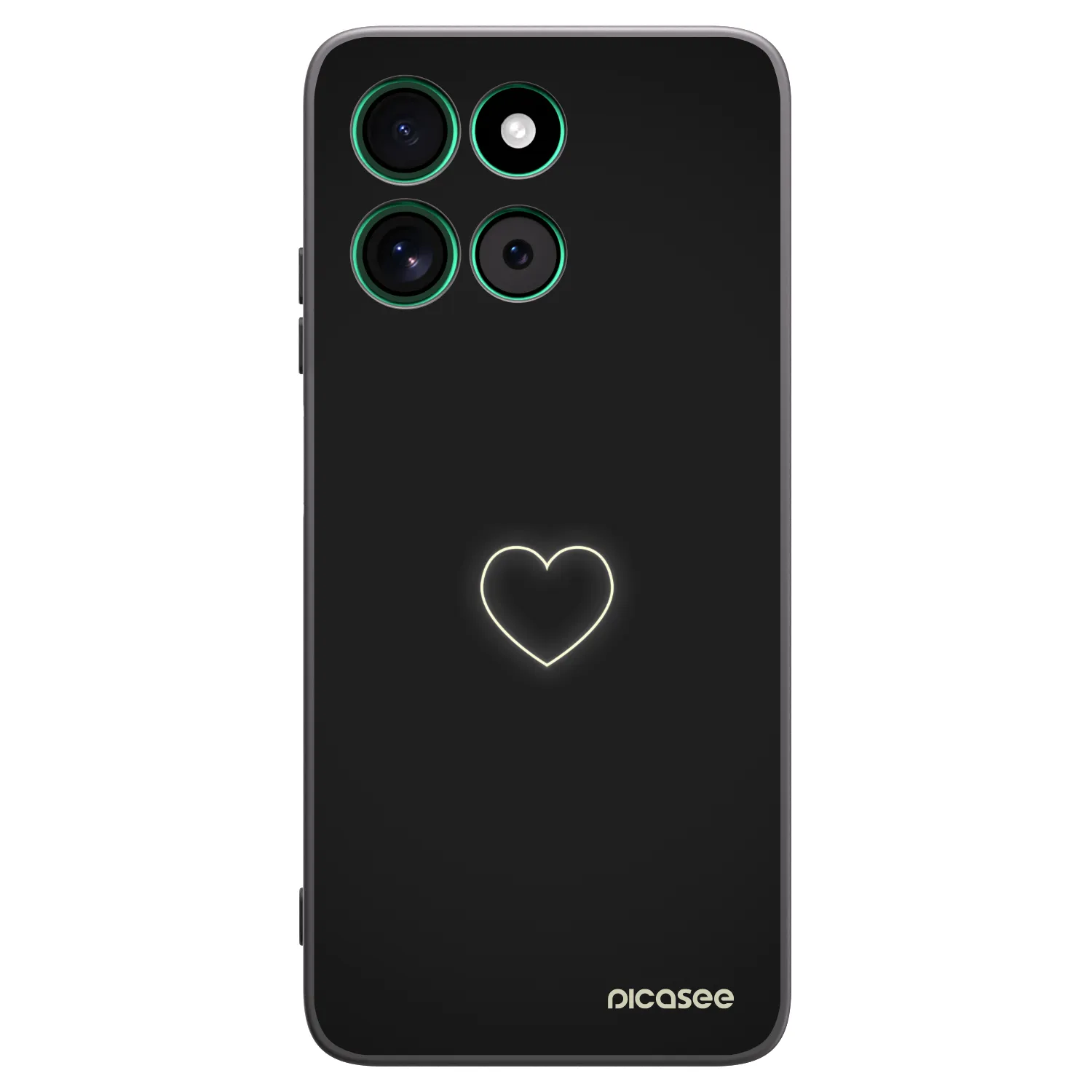 Picasee silikónový čierny obal pre Motorola Moto G57 Power - Heart