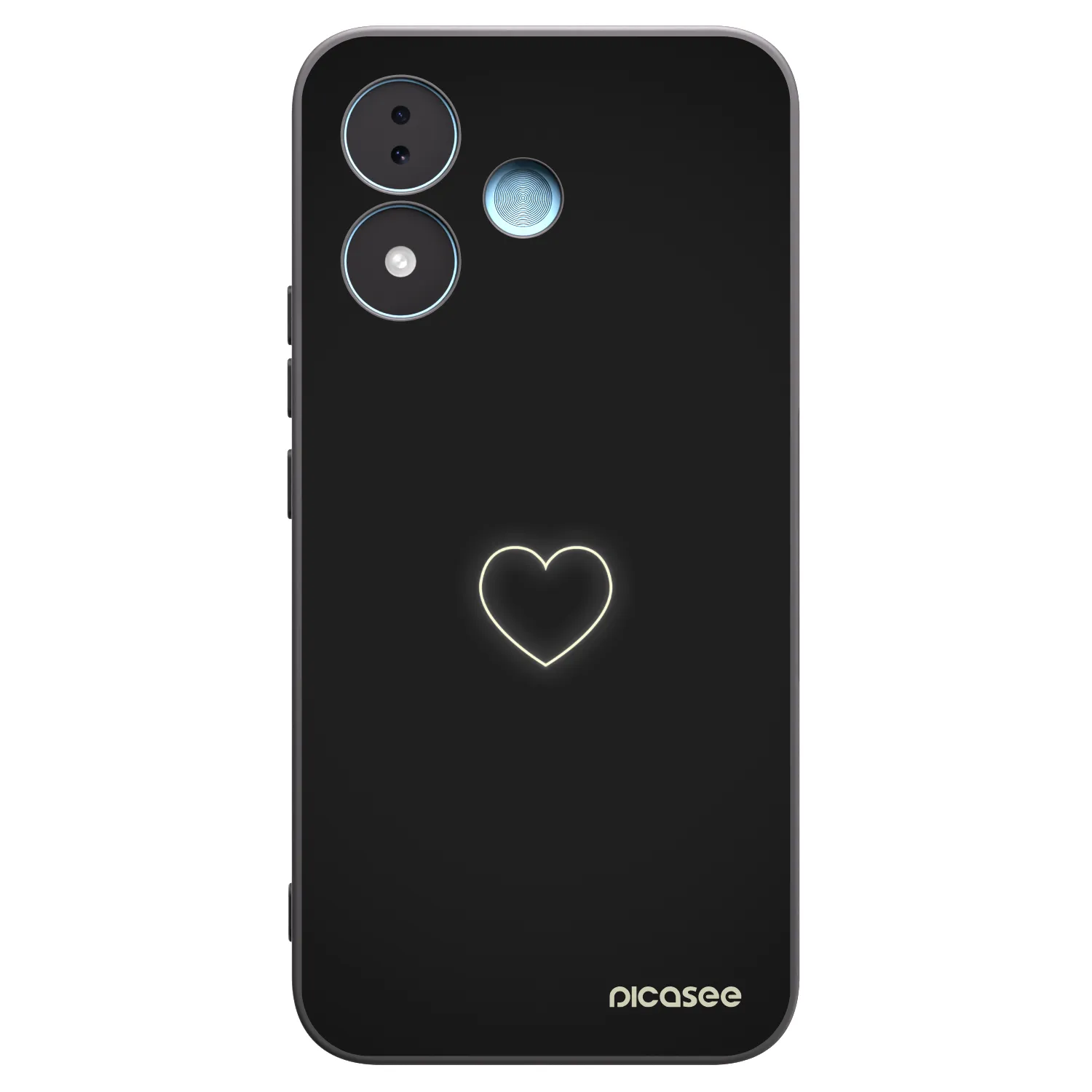 Picasee silikónový čierny obal pre Xiaomi Redmi Note 17 5G - Heart