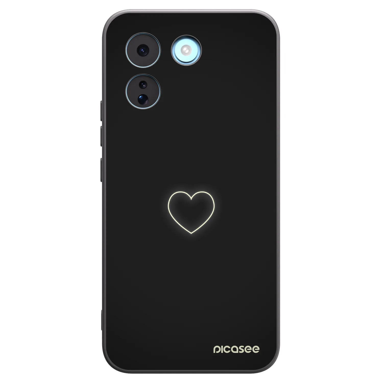 Picasee silikónový čierny obal pre Xiaomi Redmi Note 17 Pro MAX 5G - Heart