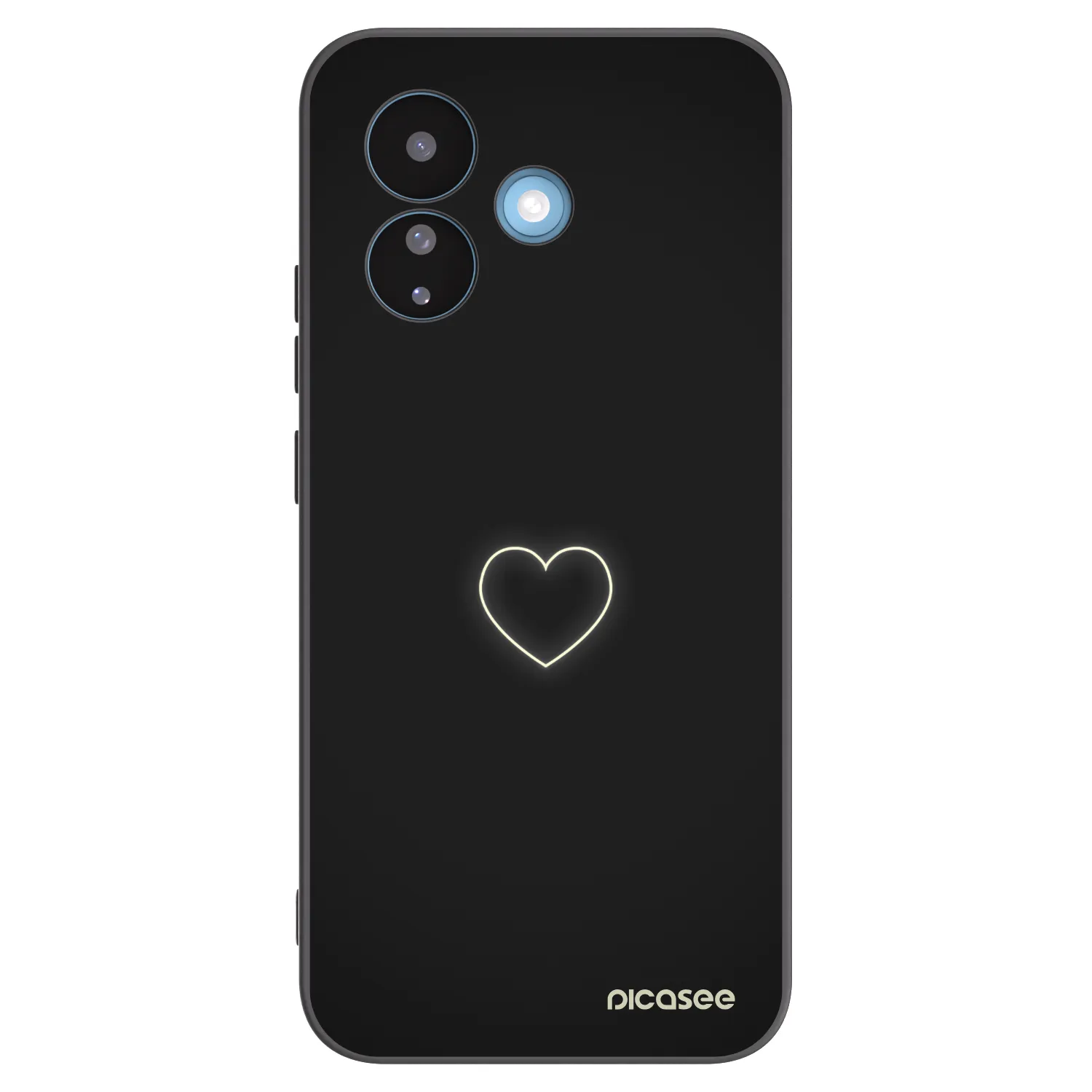 Picasee silikónový čierny obal pre Xiaomi Redmi Note 17 Pro 5G - Heart