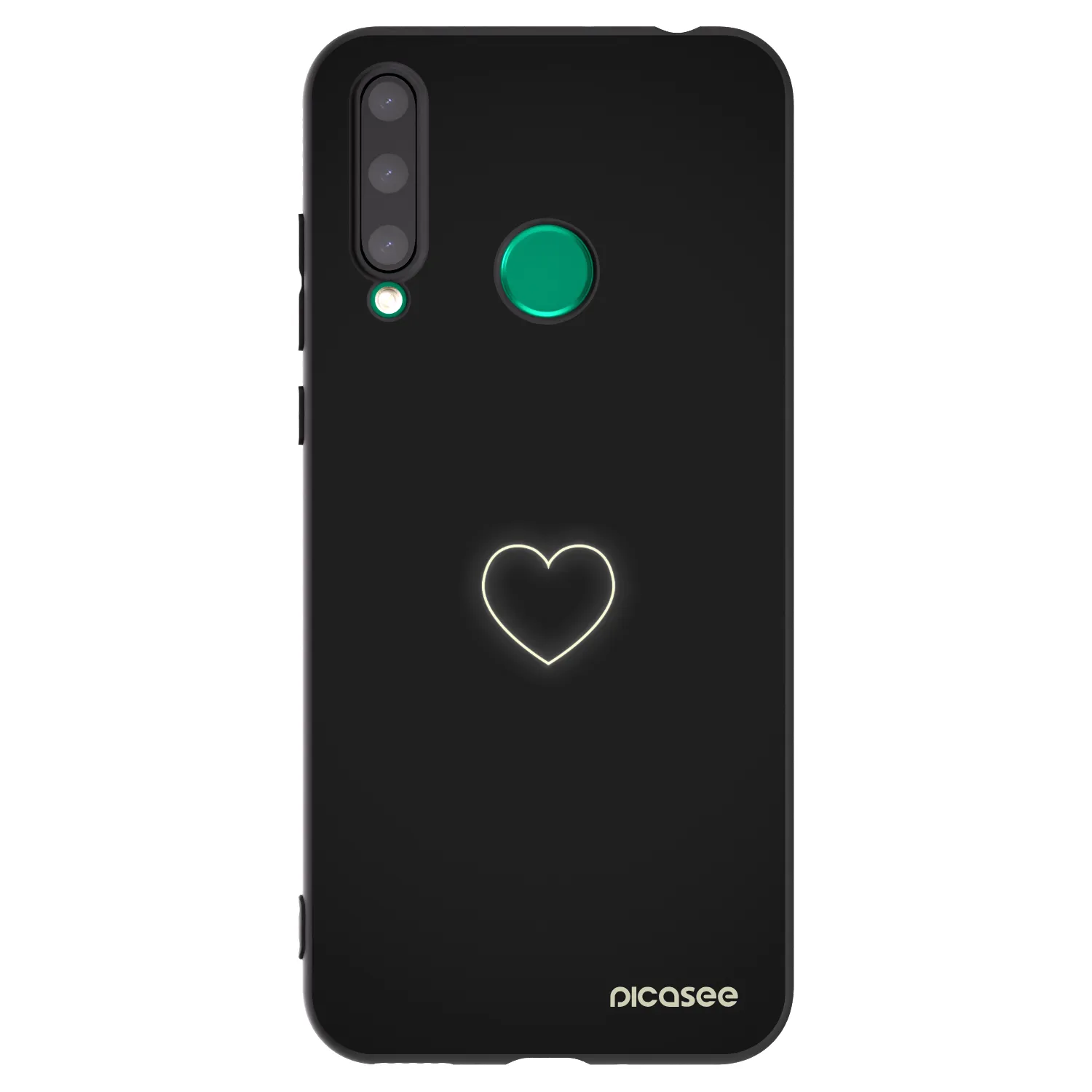 Picasee silikónový čierny obal pre Honor 20 Lite - Heart