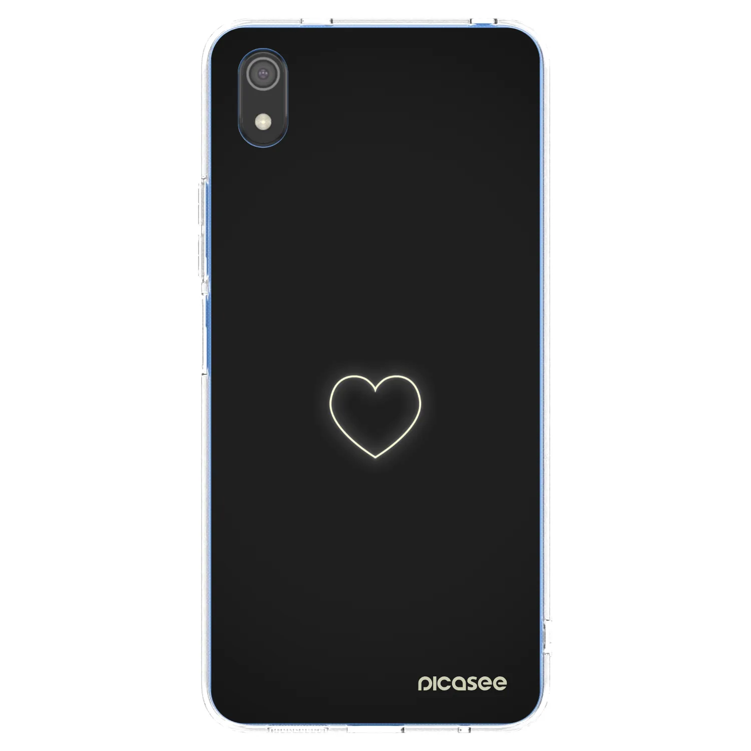 Silikónový prehľadný obal pre Xiaomi Redmi 7A - Heart