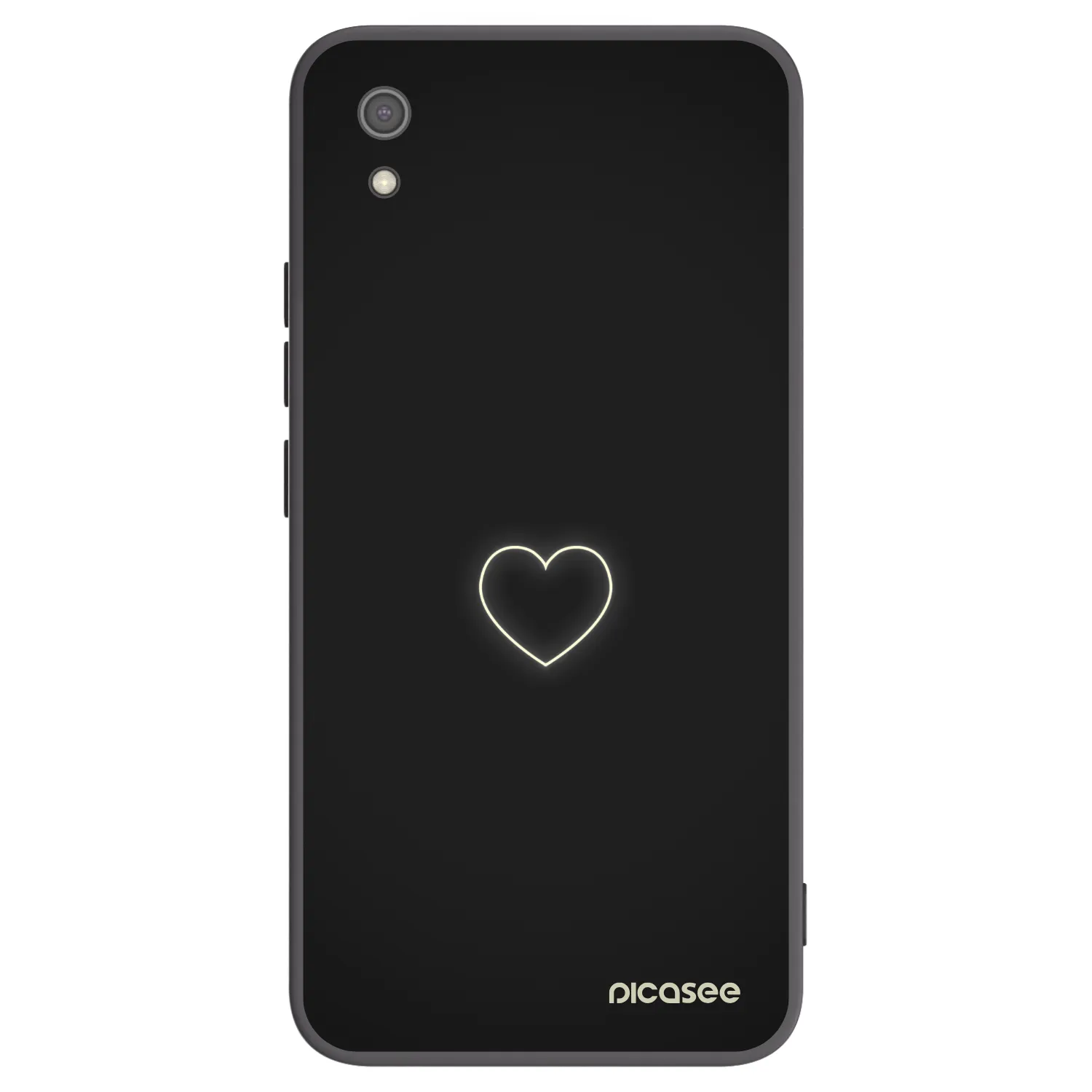 Picasee silikónový čierny obal pre Xiaomi Redmi 7A - Heart