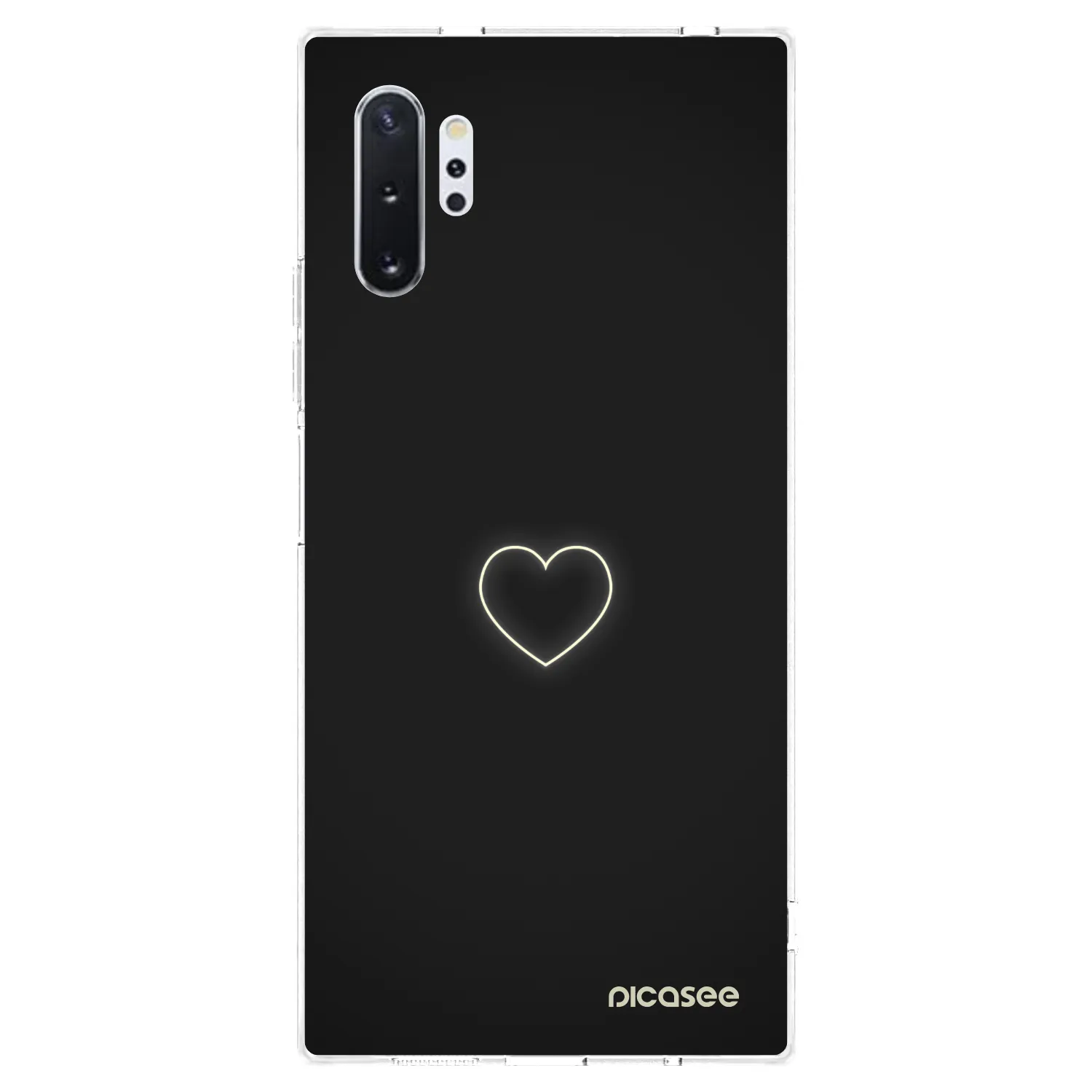 Picasee silikónový prehľadný obal pre Samsung Galaxy Note 10+ N975F - Heart