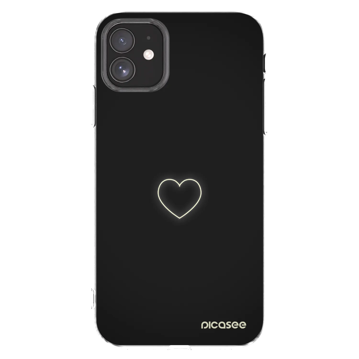 Silikónový prehľadný obal pre Apple iPhone 11 - Heart