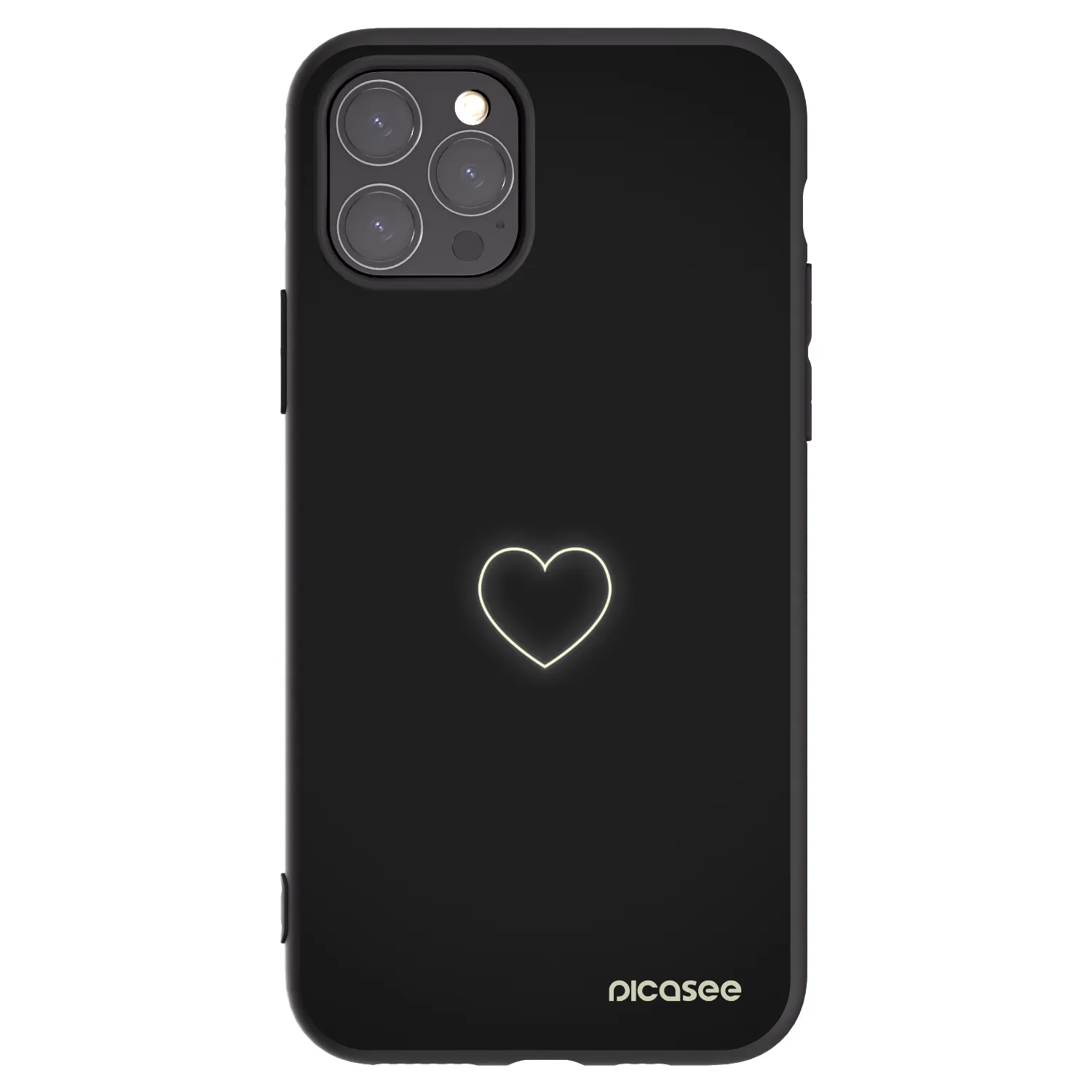 Picasee silikónový čierny obal pre Apple iPhone 11 Pro - Heart