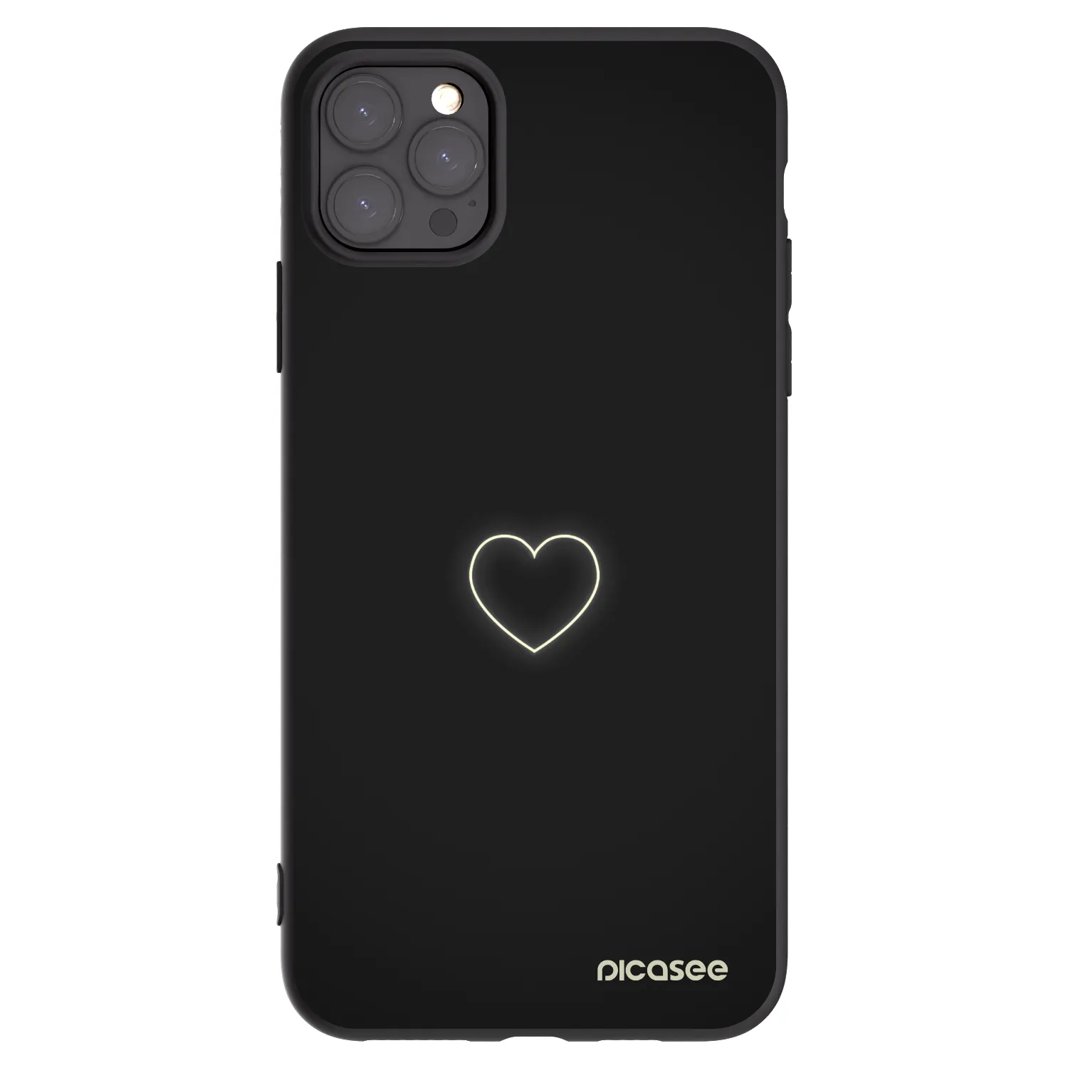 Picasee silikónový čierny obal pre Apple iPhone 11 Pro Max - Heart