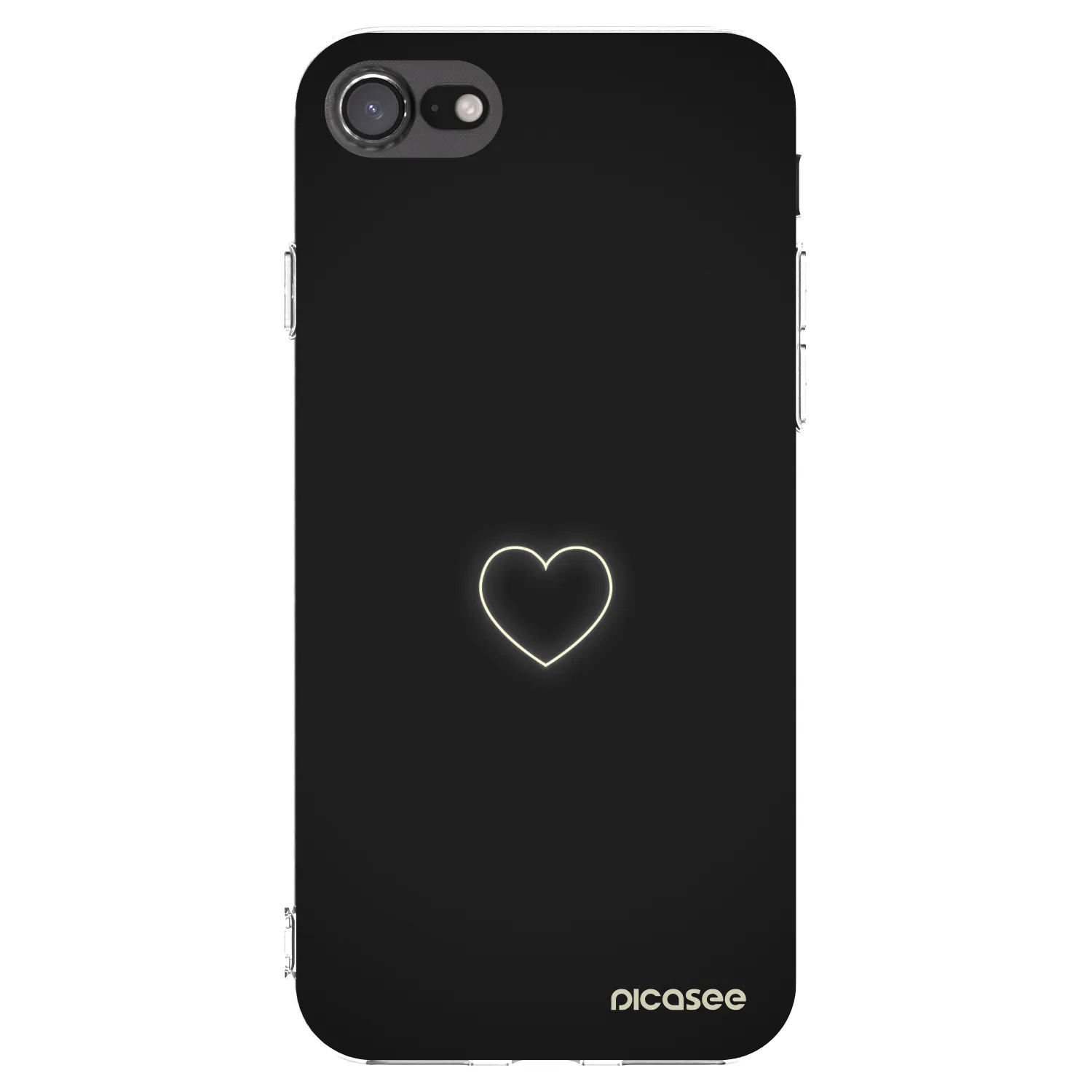 Silikónový prehľadný obal pre Apple iPhone 8 - Heart