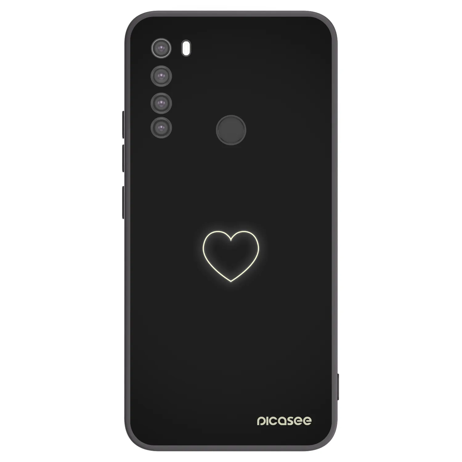 Picasee silikónový čierny obal pre Xiaomi Redmi Note 8 - Heart