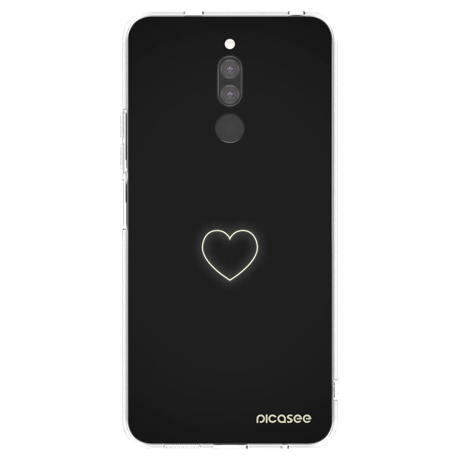 Silikónový prehľadný obal pre Xiaomi Redmi 8 - Heart