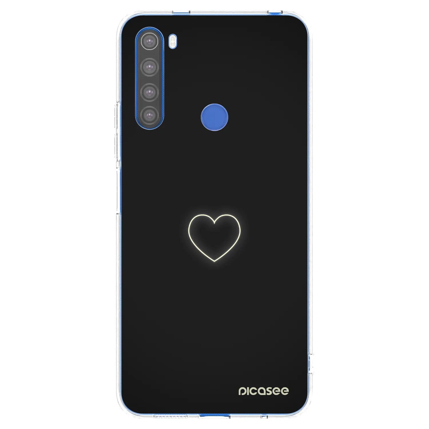 Silikónový prehľadný obal pre Xiaomi Redmi Note 8T - Heart