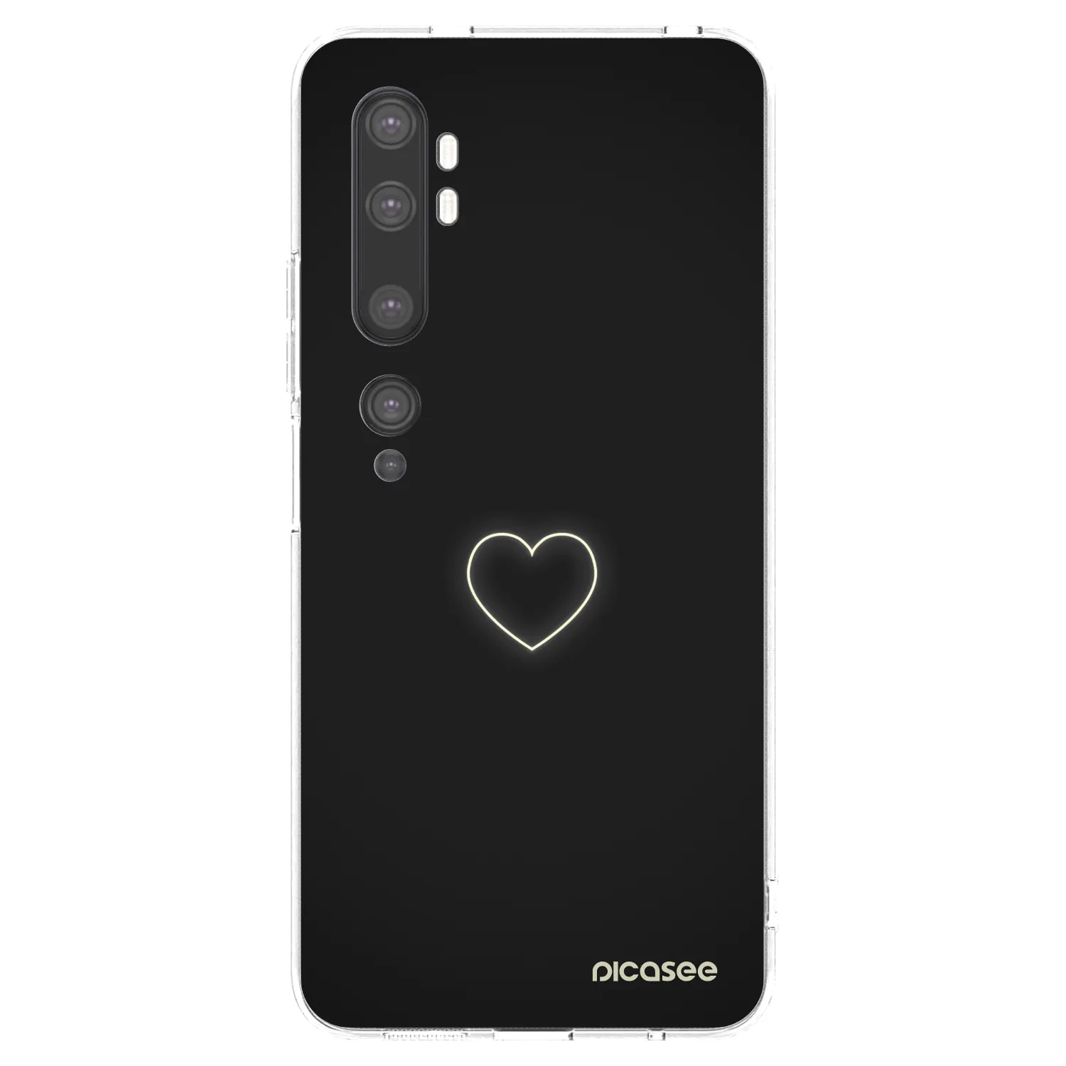 Silikónový prehľadný obal pre Xiaomi Mi Note 10 (Pro) - Heart