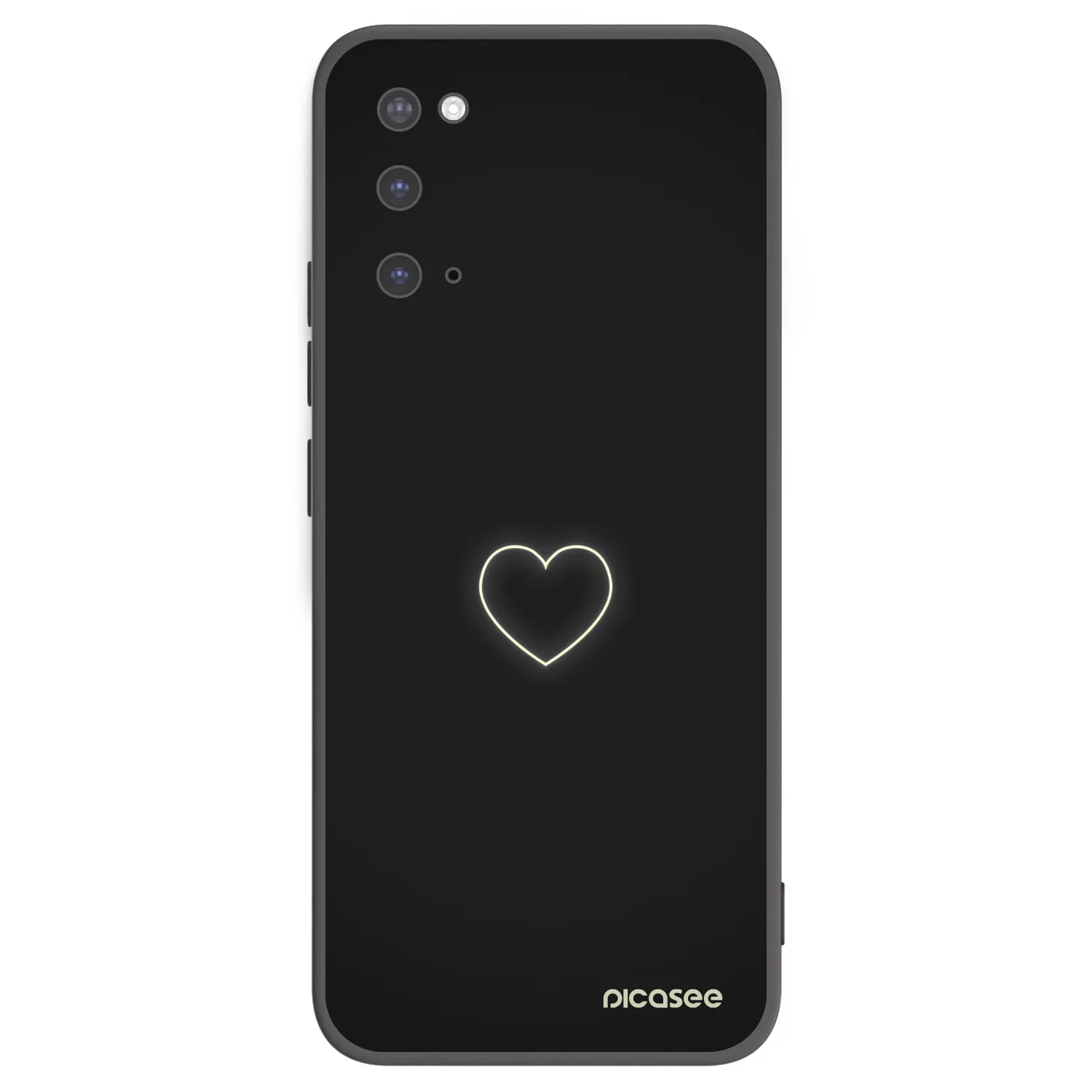 Picasee silikónový čierny obal pre Samsung Galaxy S20 G980F - Heart