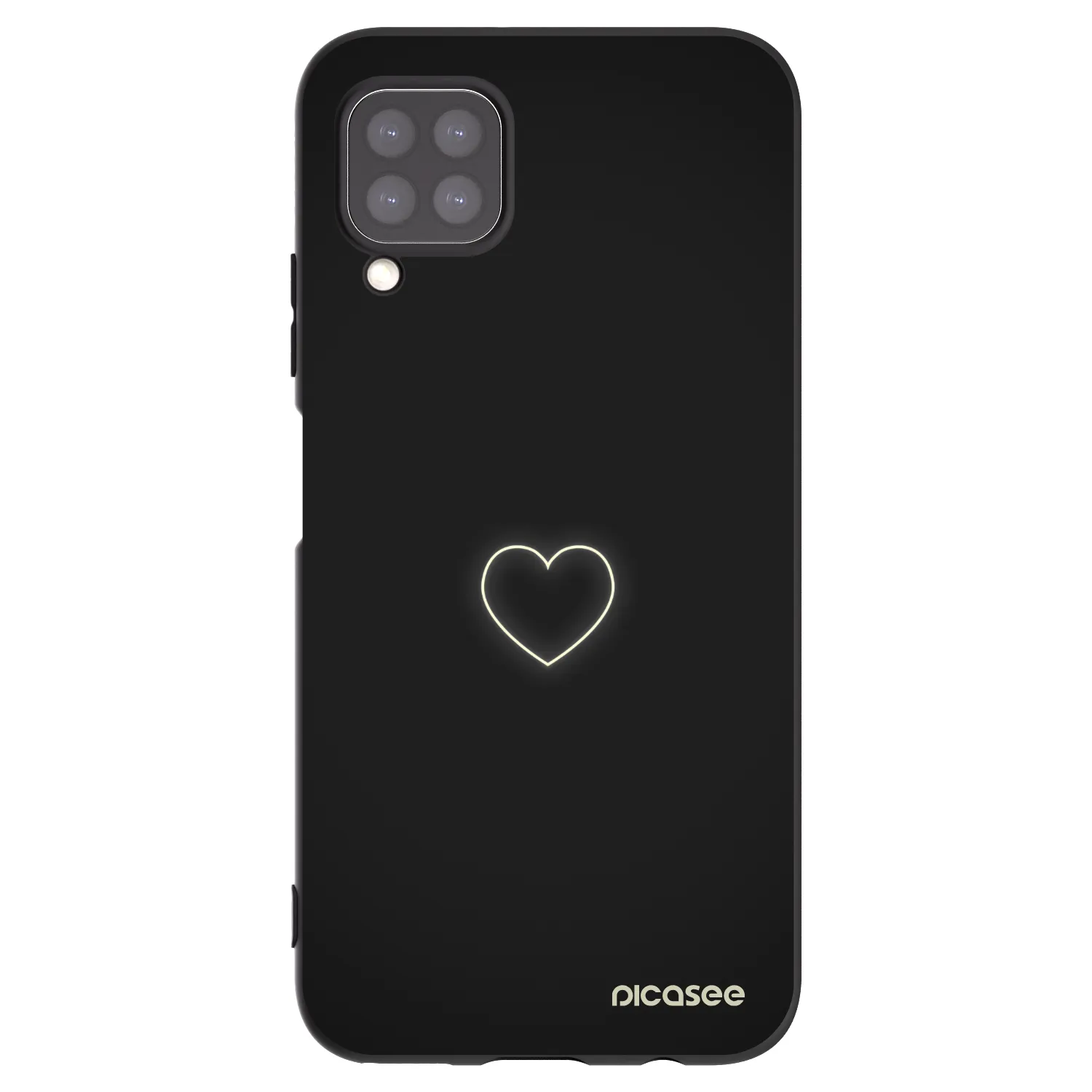 Picasee silikónový čierny obal pre Huawei P40 Lite - Heart