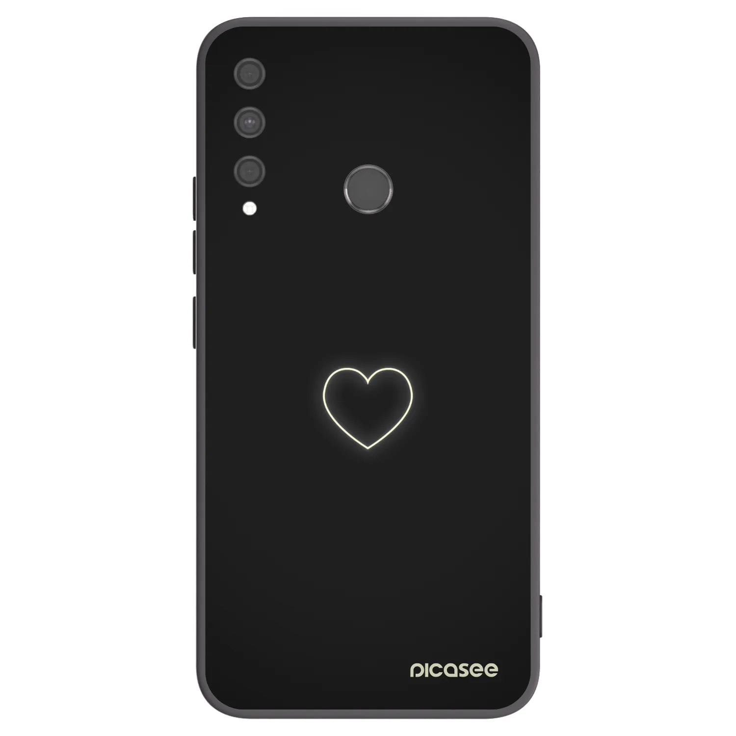 Picasee silikónový čierny obal pre Huawei P40 Lite E - Heart