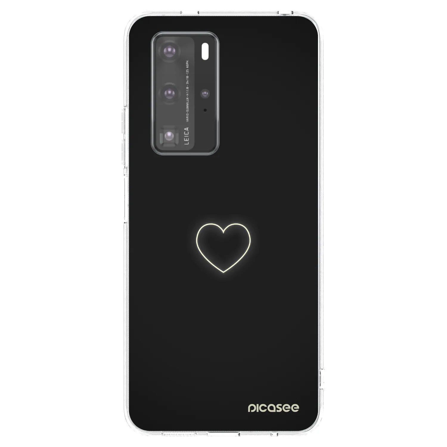 Silikónový prehľadný obal pre Huawei P40 Pro - Heart