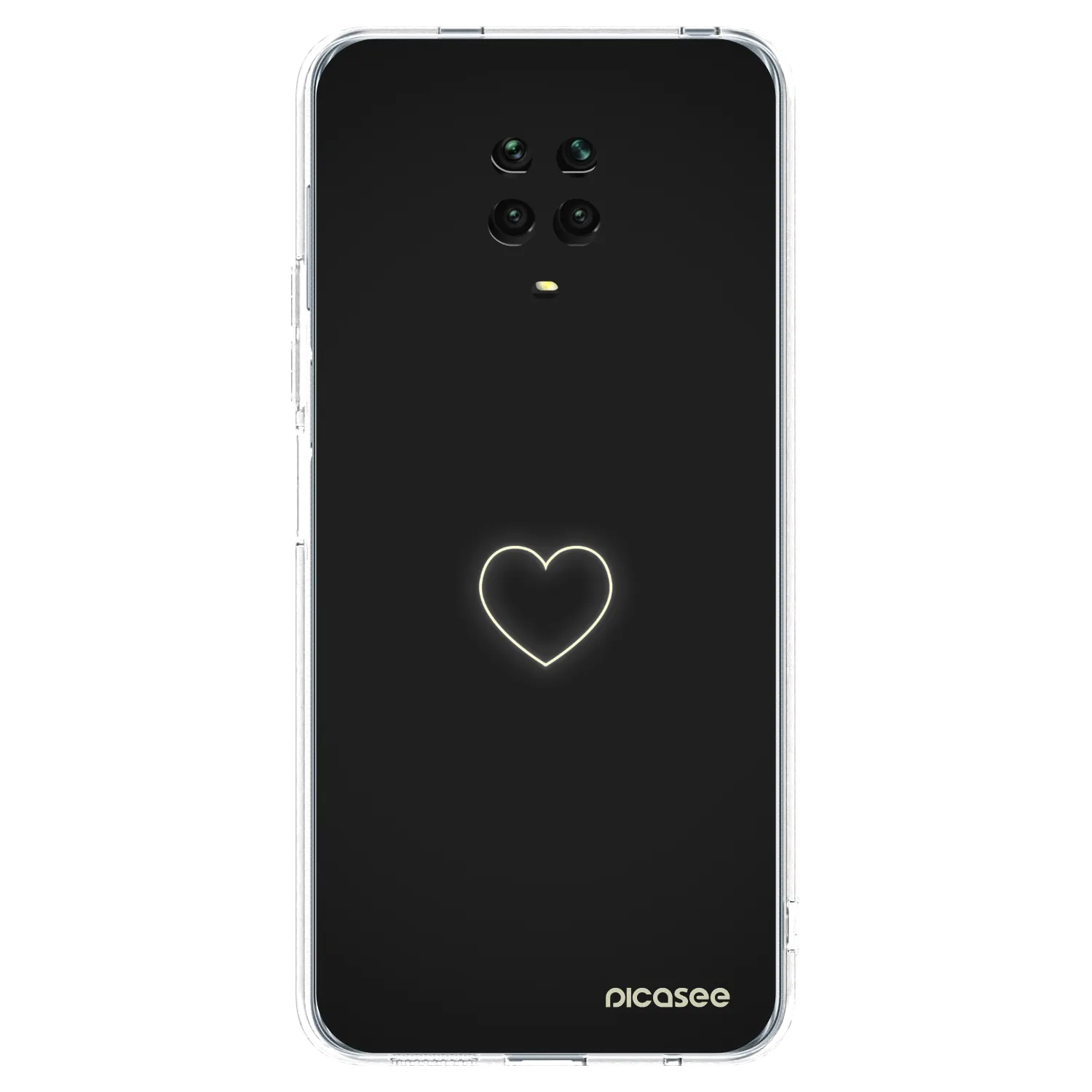 Silikónový prehľadný obal pre Xiaomi Redmi Note 9 Pro - Heart