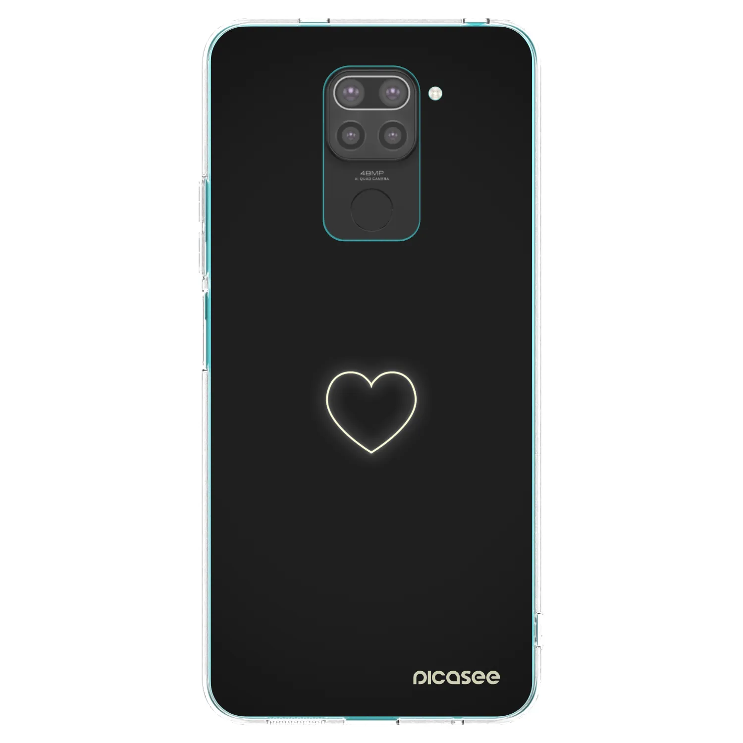 Picasee silikónový čierny obal pre Xiaomi Redmi Note 9 - Heart