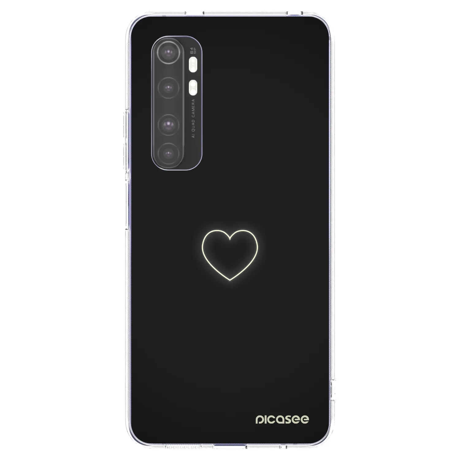 Silikónový prehľadný obal pre Xiaomi Mi Note 10 Lite - Heart