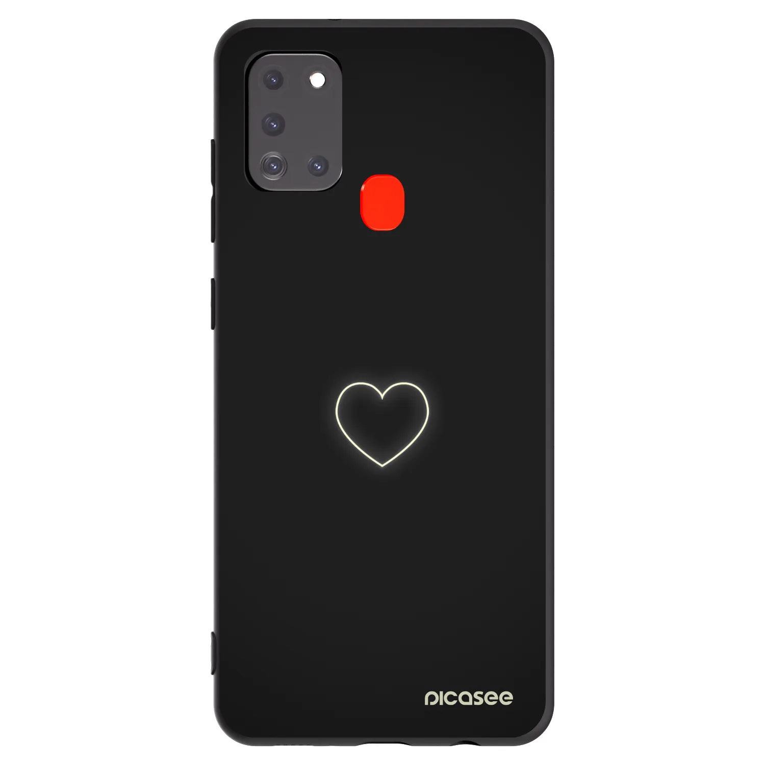Picasee silikónový čierny obal pre Samsung Galaxy A21s - Heart