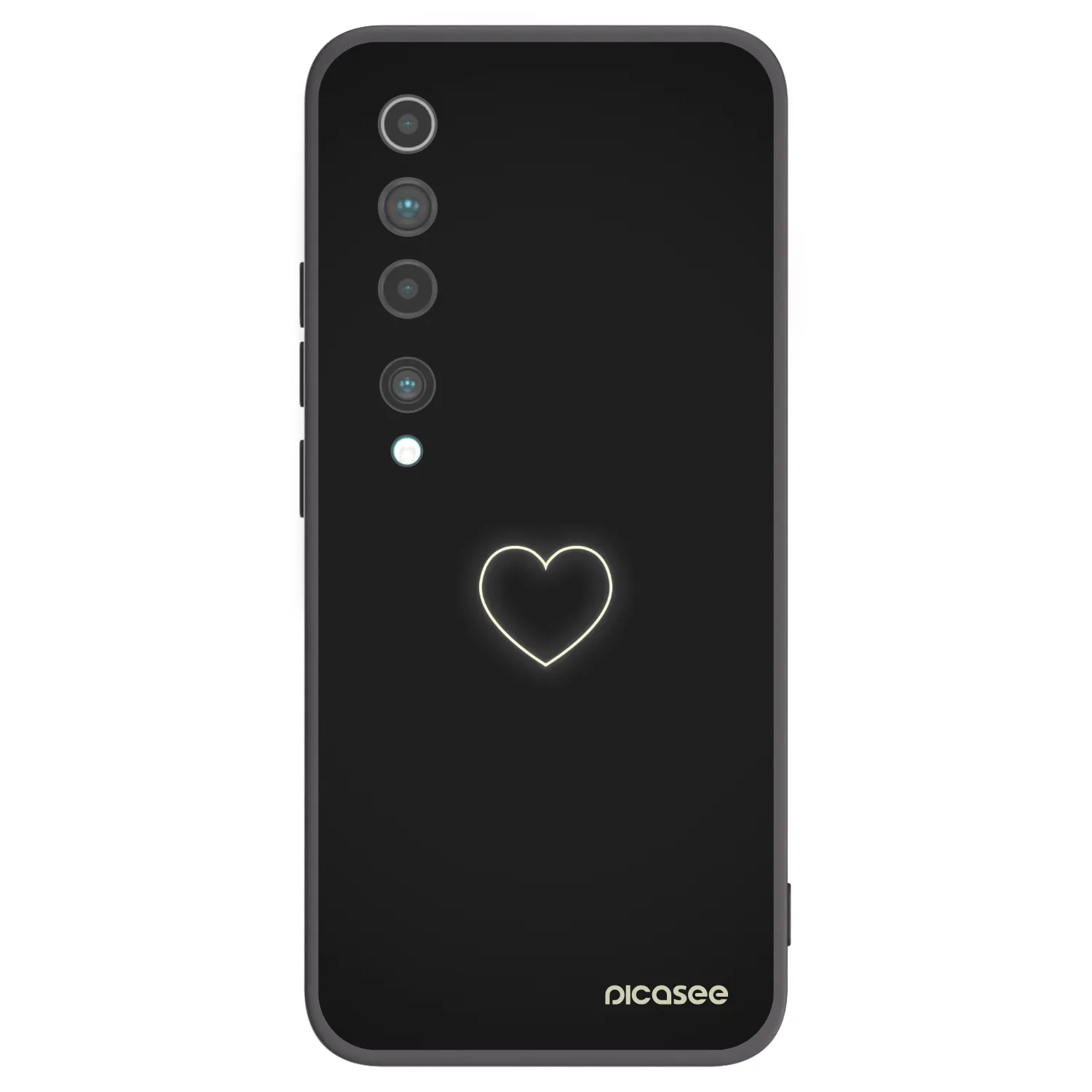Picasee silikónový čierny obal pre Xiaomi Mi 10 - Heart