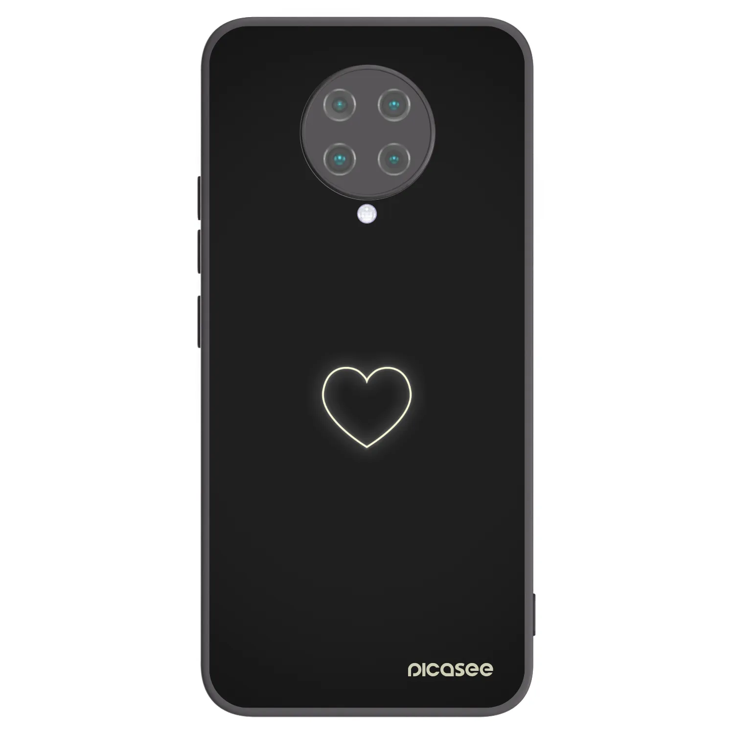 Picasee silikónový čierny obal pre Xiaomi Poco F2 Pro - Heart