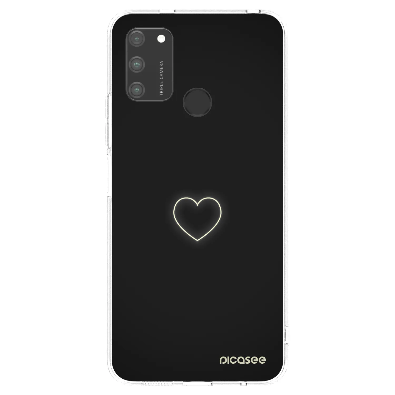 Silikónový prehľadný obal pre Honor 9A - Heart