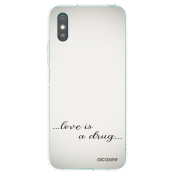 Picasee silikónový prehľadný obal pre Xiaomi Redmi 9A - Love is a drug