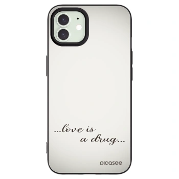 Picasee silikónový čierny obal pre Apple iPhone 12 - Love is a drug