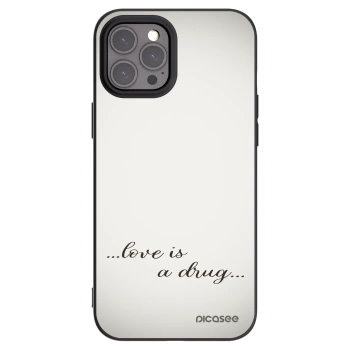 Picasee silikónový čierny obal pre Apple iPhone 12 Pro Max - Love is a drug