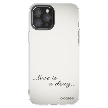 Picasee silikónový prehľadný obal pre Apple iPhone 12 Pro Max - Love is a drug