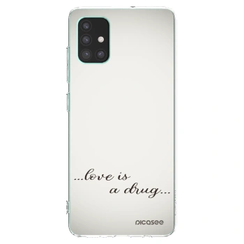 Picasee silikónový prehľadný obal pre Samsung Galaxy M51 M515F - Love is a drug