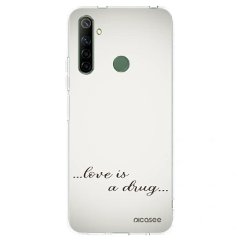 Picasee silikónový prehľadný obal pre Realme 6i - Love is a drug