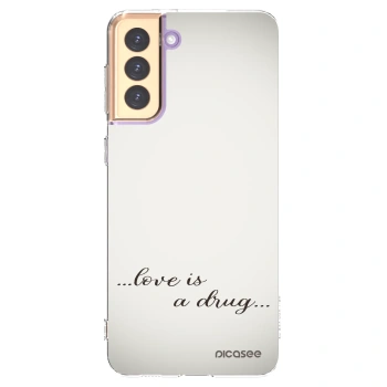 Picasee silikónový prehľadný obal pre Samsung Galaxy S21+ 5G G996F - Love is a drug