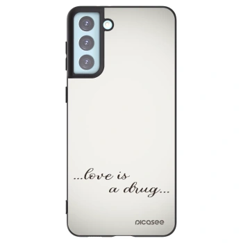 Picasee silikónový čierny obal pre Samsung Galaxy S21+ 5G G996F - Love is a drug