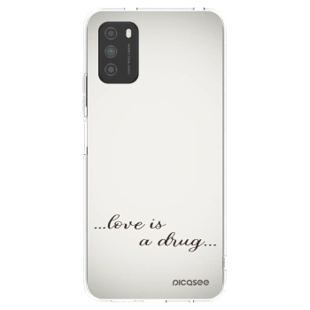 Picasee silikónový prehľadný obal pre Xiaomi Poco M3 - Love is a drug