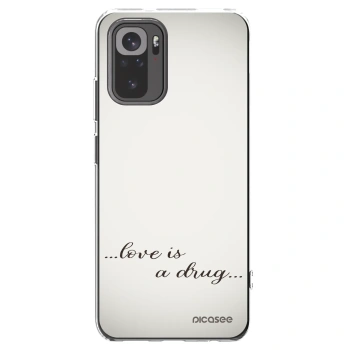 Picasee silikónový prehľadný obal pre Xiaomi Redmi Note 10 - Love is a drug