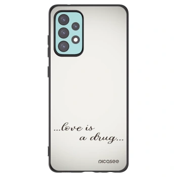 Picasee silikónový čierny obal pre Samsung Galaxy A72 A725F - Love is a drug