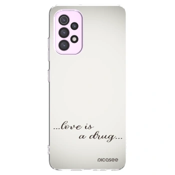 Picasee silikónový prehľadný obal pre Samsung Galaxy A32 5G A326B - Love is a drug