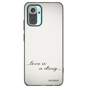 Picasee silikónový čierny obal pre Xiaomi Redmi Note 10 Pro - Love is a drug