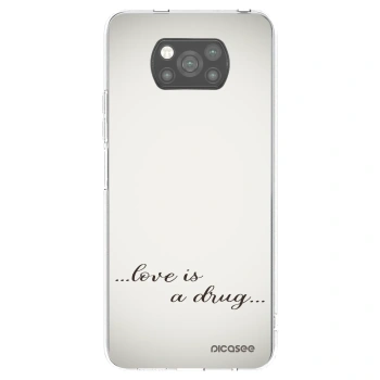 Picasee silikónový čierny obal pre Xiaomi Poco X3 Pro - Love is a drug