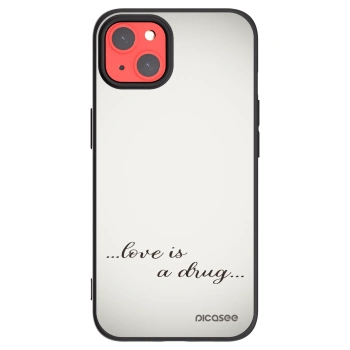 Picasee silikónový čierny obal pre Apple iPhone 13 - Love is a drug