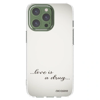 Picasee silikónový prehľadný obal pre Apple iPhone 13 Pro - Love is a drug