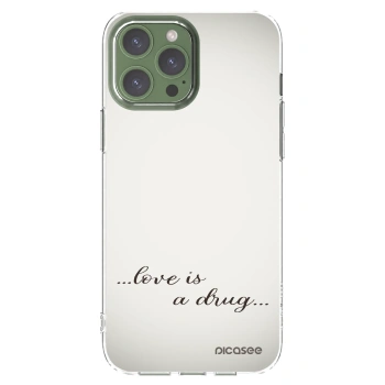 Picasee silikónový prehľadný obal pre Apple iPhone 13 Pro Max - Love is a drug