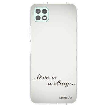 Picasee silikónový prehľadný obal pre Samsung Galaxy A22 A226B 5G - Love is a drug