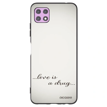 Picasee silikónový čierny obal pre Samsung Galaxy A22 A226B 5G - Love is a drug