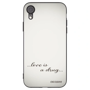 Picasee silikónový čierny obal pre Apple iPhone XR - Love is a drug